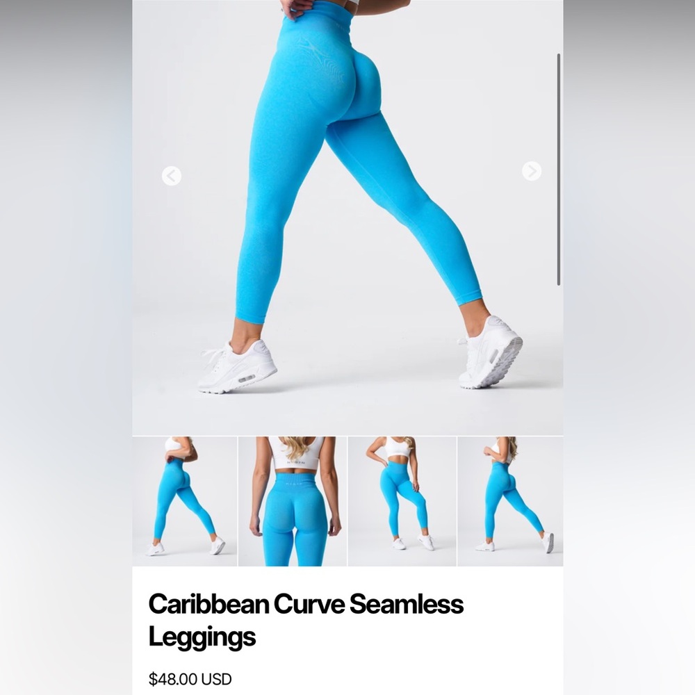 Blue Seamless Leggings